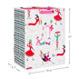 Retro Party Gals on White Large Holiday Gift Bag measurement image number 3