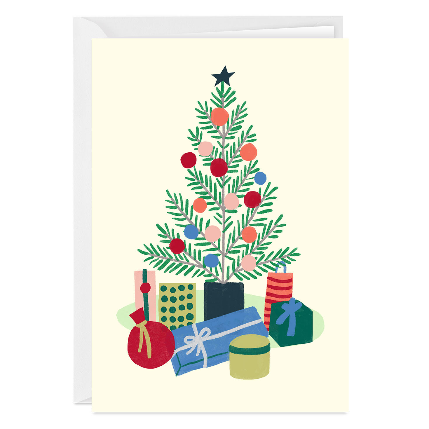 Colorful Tree Custom Christmas Card