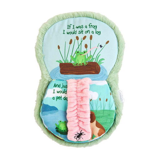 Mud Pie Frog Puppet Cloth Baby Book With Sound, 