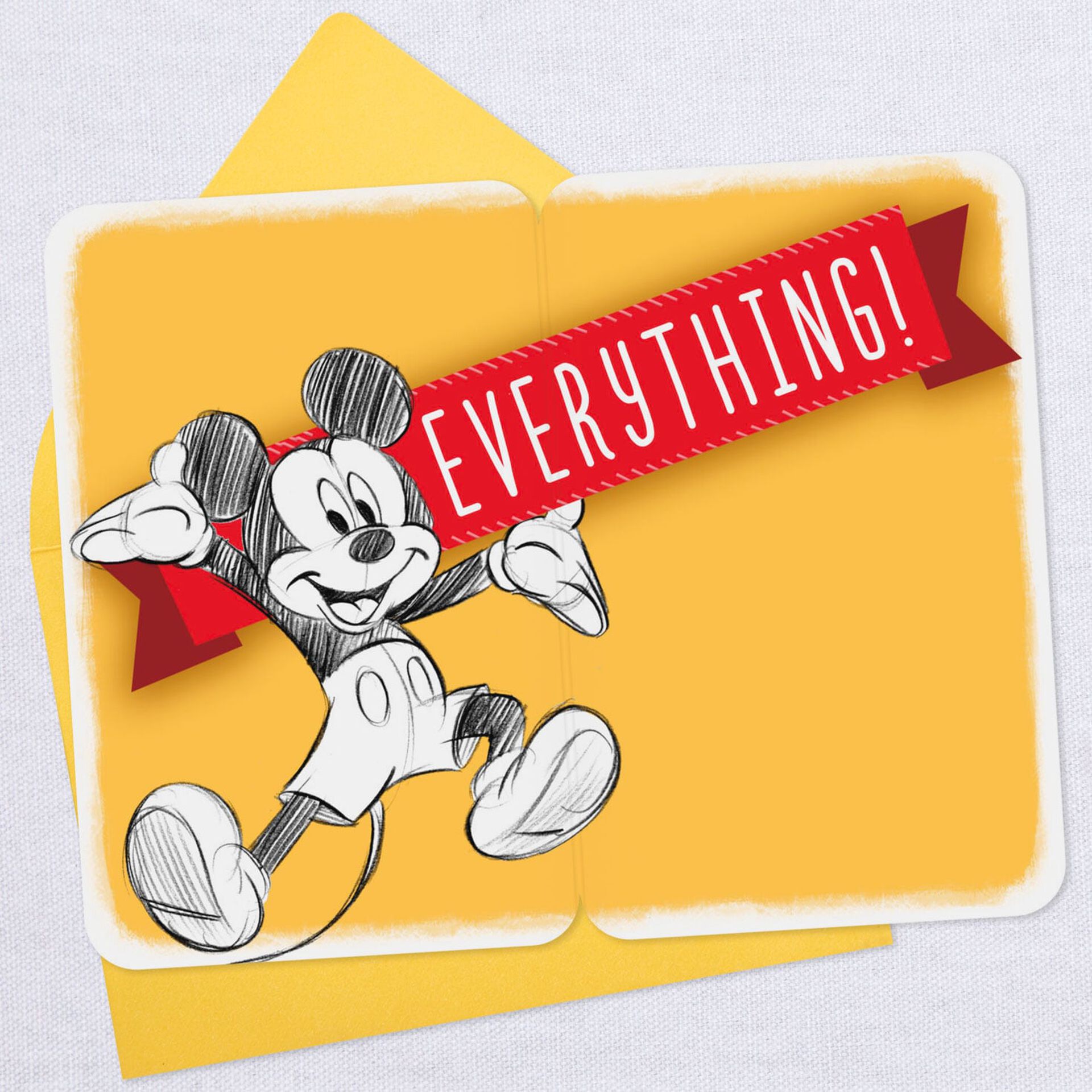 3.25" Mini Disney Mickey Mouse You're Great Thinking of You Card
