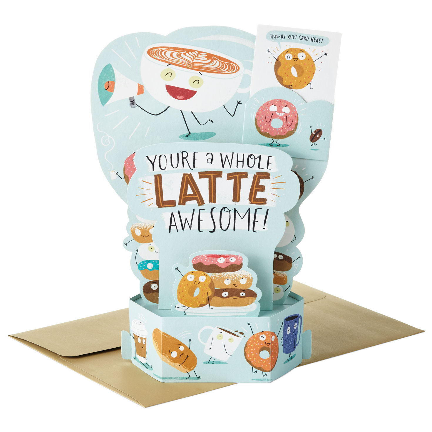 A Whole Latte Awesome Funny 3D Pop-Up Gift Card Holder