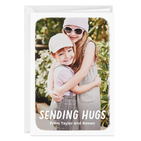Personalized White Outline Photo Card