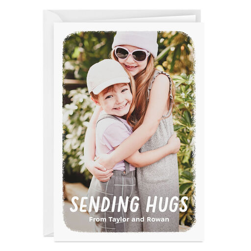Personalized White Outline Photo Card, 