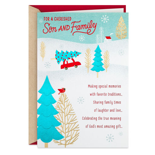 You Are Precious Religious Christmas Card for Son and Family, 