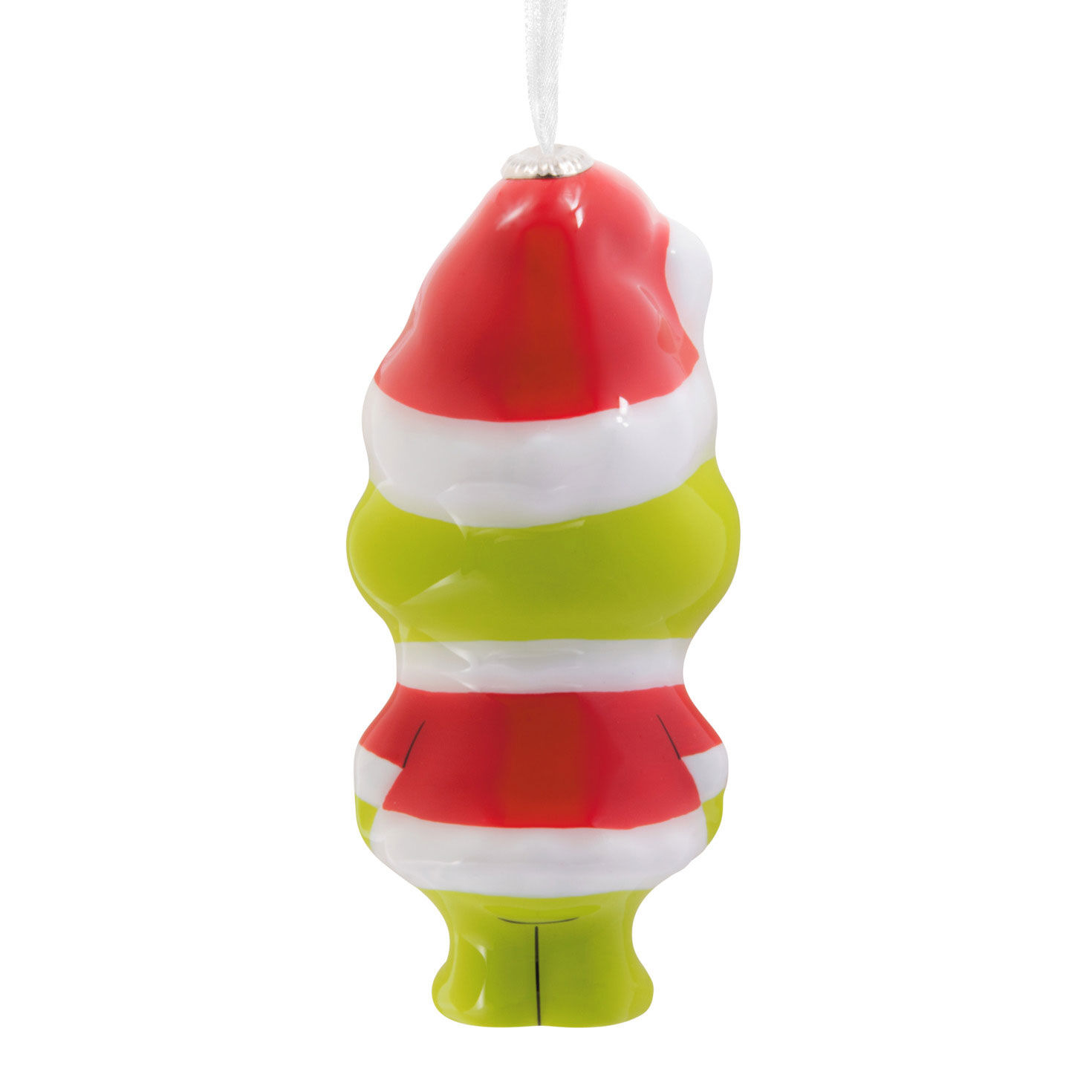 Grinch in Santa Outfit Christmas Ornament back image number 6
