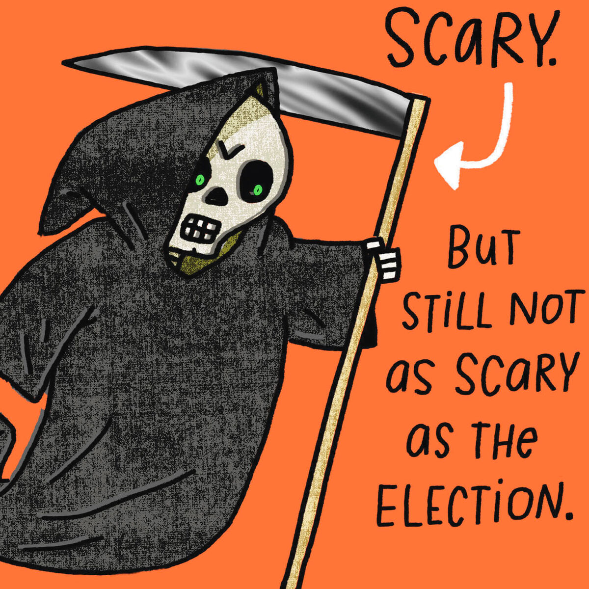 Grim Reaper Voting Funny Halloween Card - Greeting Cards - Hallmark