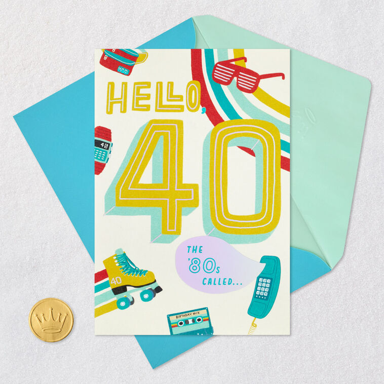 Totally Rad 40th Birthday Card, , large image number 5