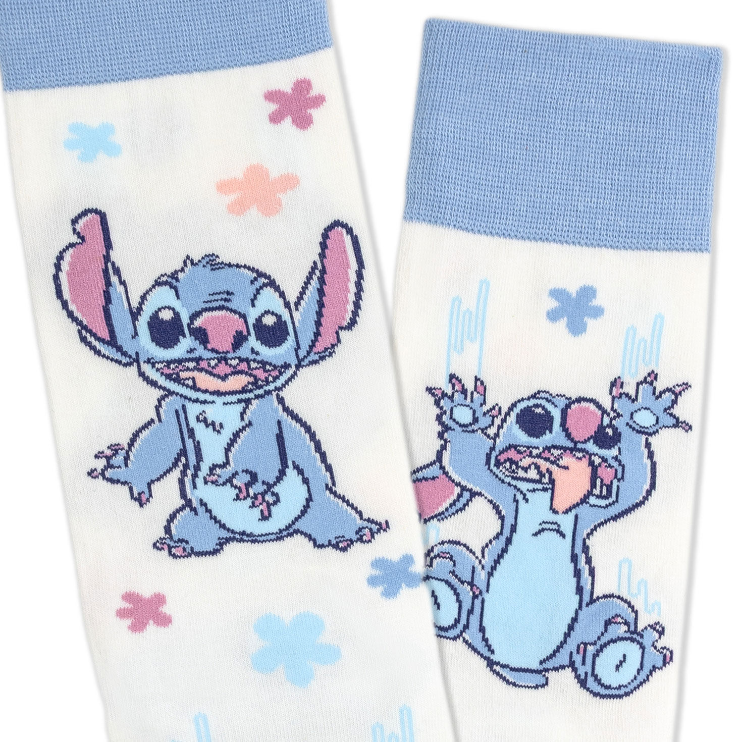 Disney Stitch Novelty Crew Socks upclose view image number 3