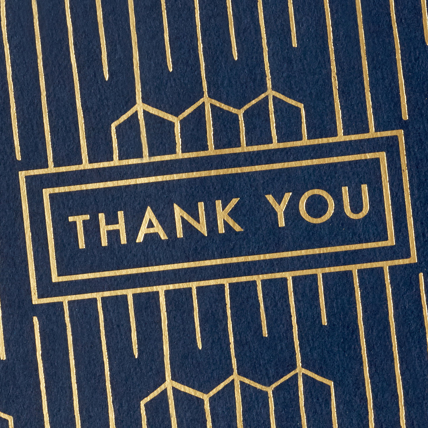 Gold Lines on Navy Boxed Thank-You Notes, Pack of 40, , large image number 3