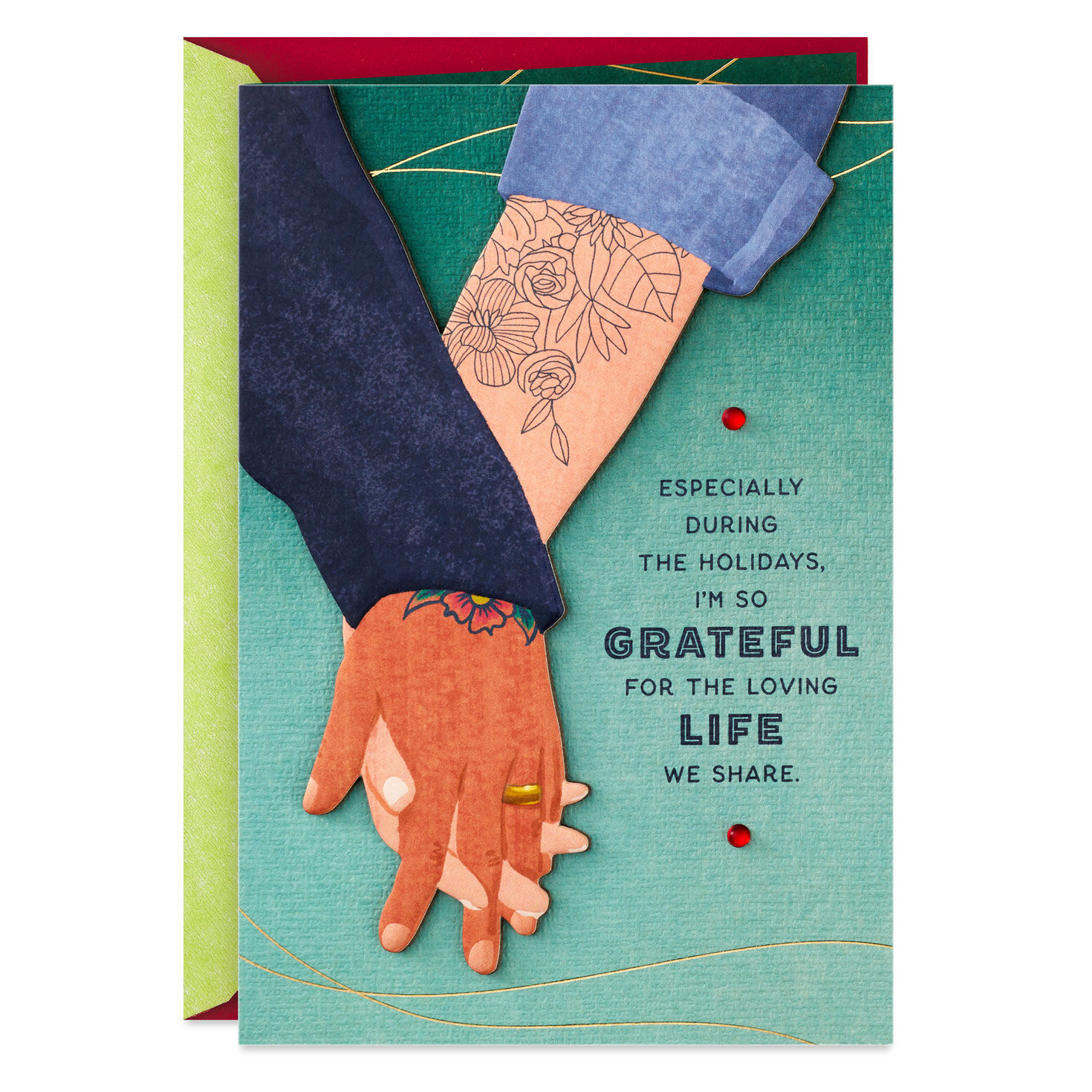 Grateful for the Loving Life We Share Romantic Holiday Card for Him for only USD 6.99 | Hallmark