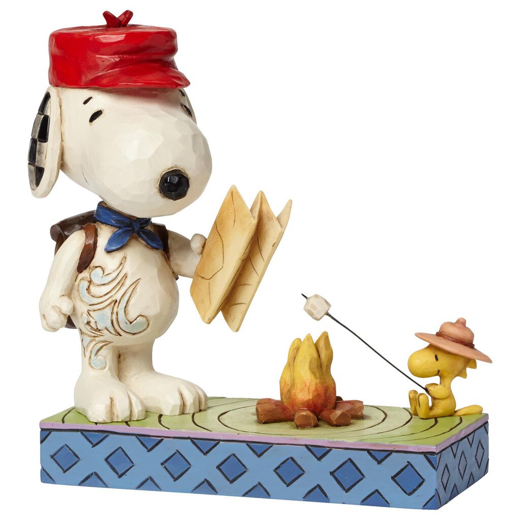 Jim Shore Peanuts Snoopy and Woodstock Campfire Figurine Figurines Hallmark