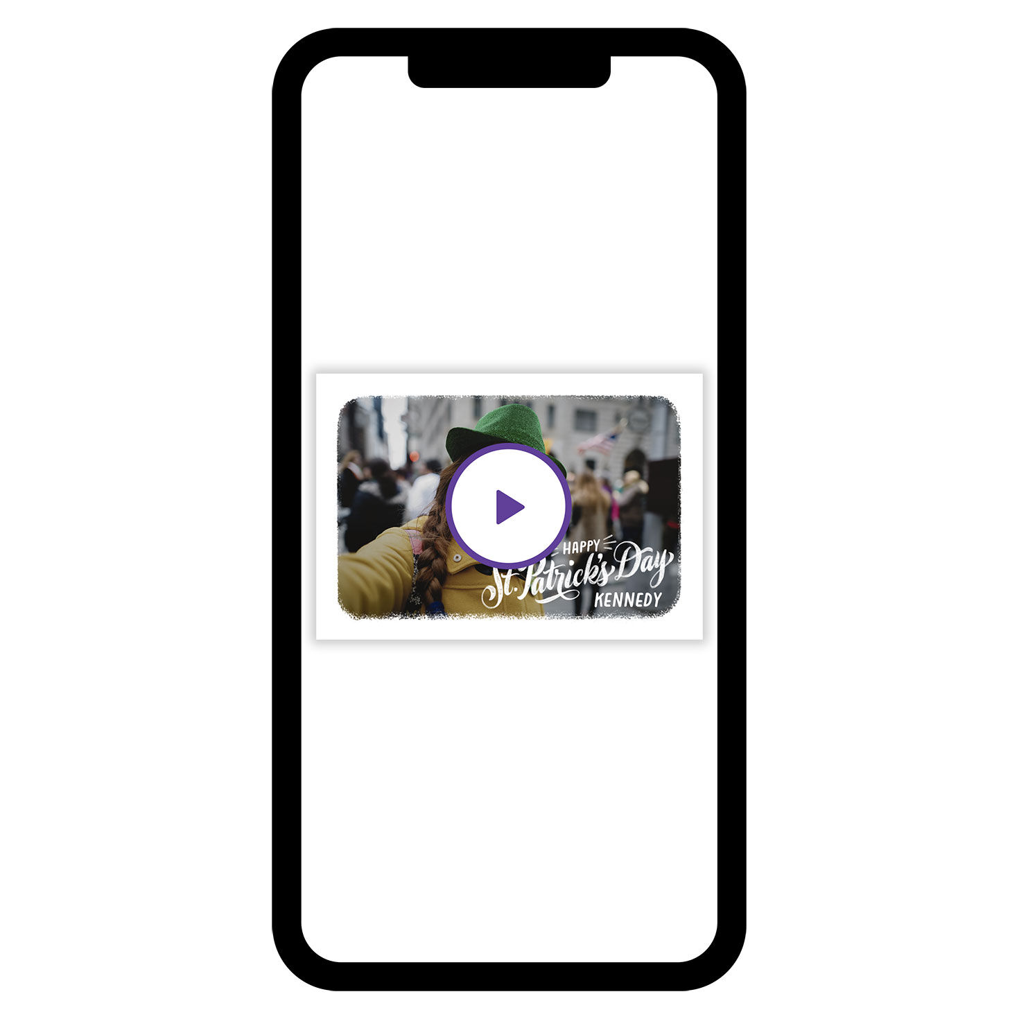 White Frame Horizontal St. Patrick's Day eCard