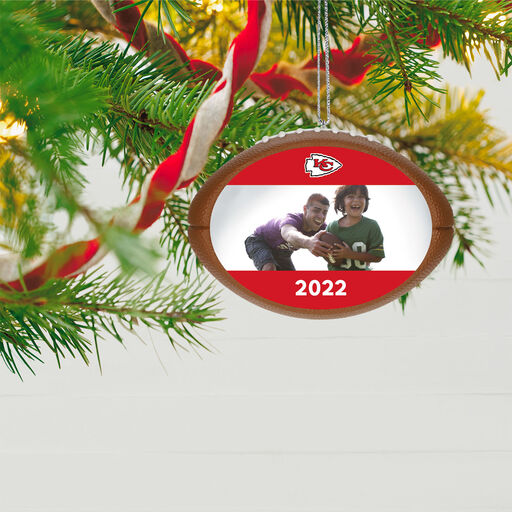 NFL Football Kansas City Chiefs Text and Photo Personalized Ornament, 