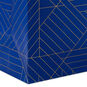 Gold Geometric on Navy Blue Large Gift Bag upclose detail image number 5