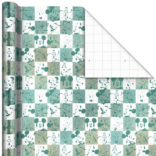 Disney 100 Years of Wonder Mickey and Friends Foil Wrapping Paper, 17.5 sq. ft., 