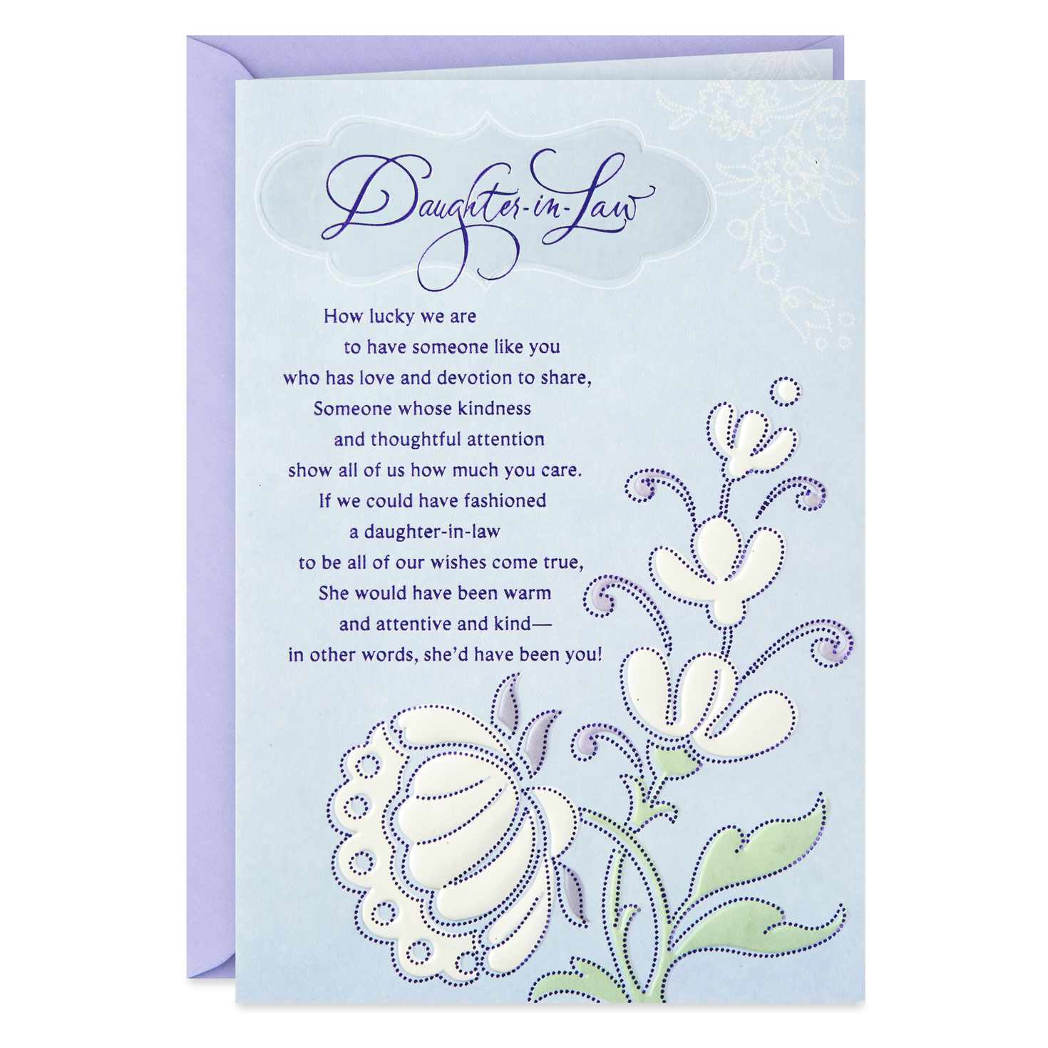 Lucky to Have You in Our Lives Hallmark Mothers Day Card for Daughter-in-Law