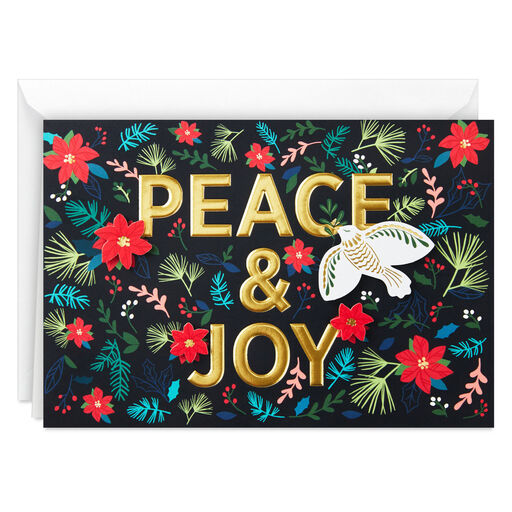 UNICEF Peace and Joy Dove Boxed Christmas Cards, Pack of 12, 