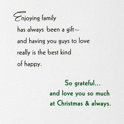 Love You Both Religious Christmas Card for Daughter and Son-in-Law, 