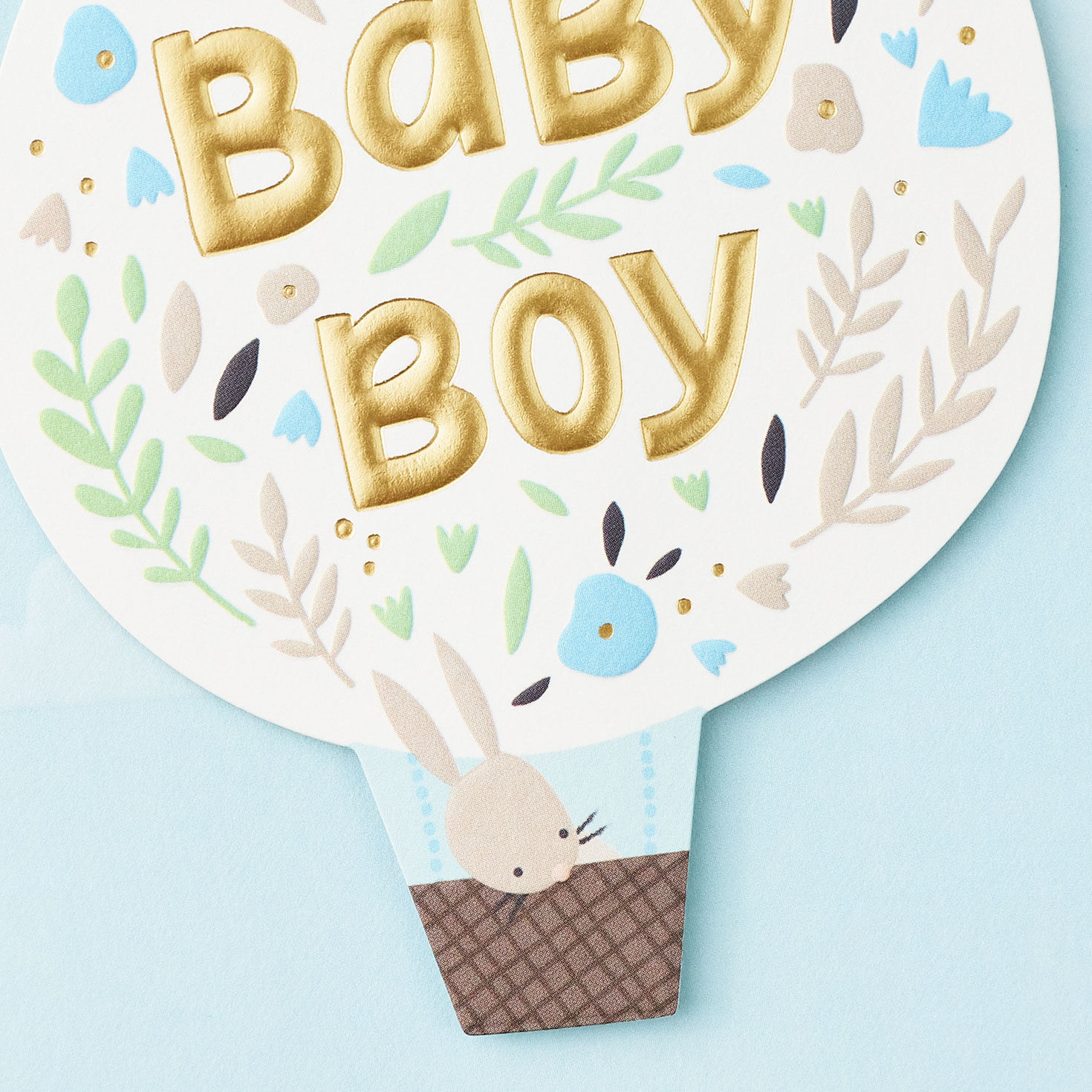 Baby Boy Hot Air Balloon New Baby Card Card Front Detail image number 4