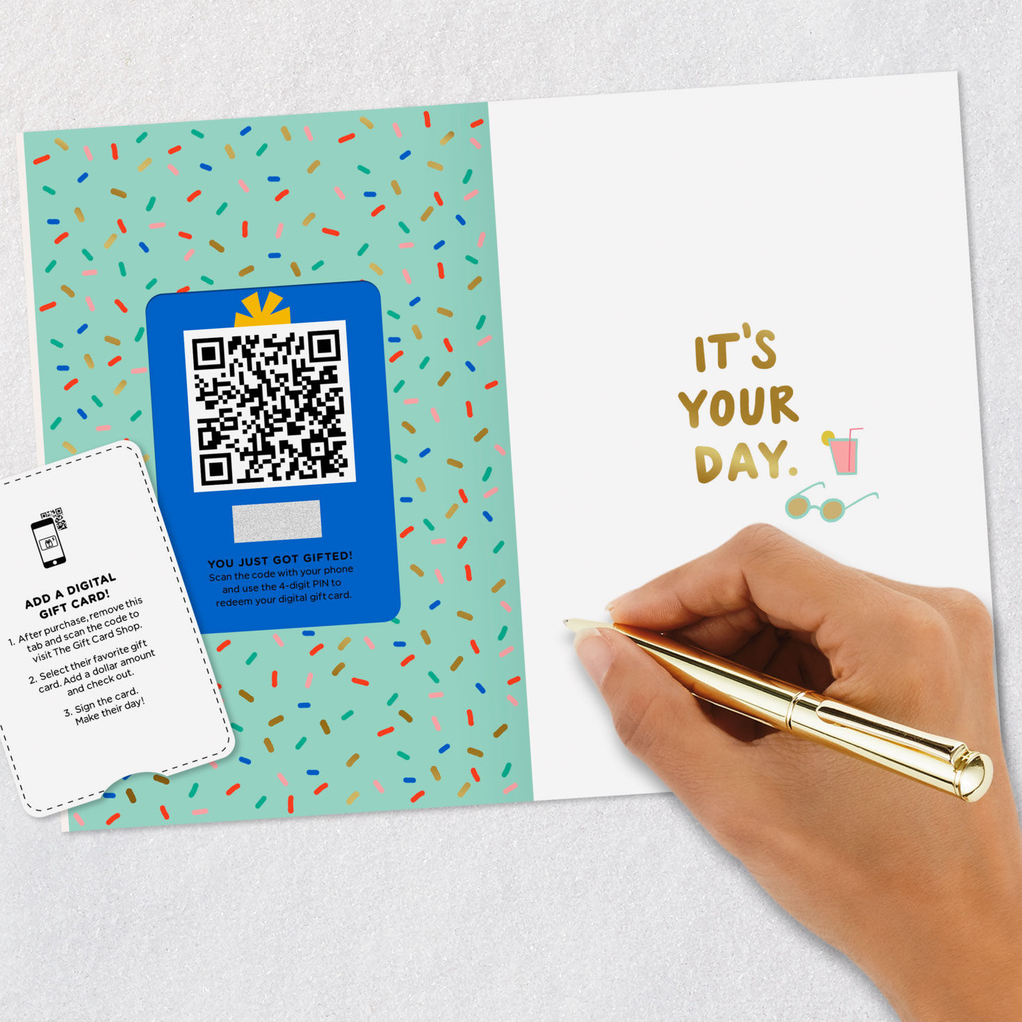 Treat Your Self Gift Card Greeting Card, , large image number 9