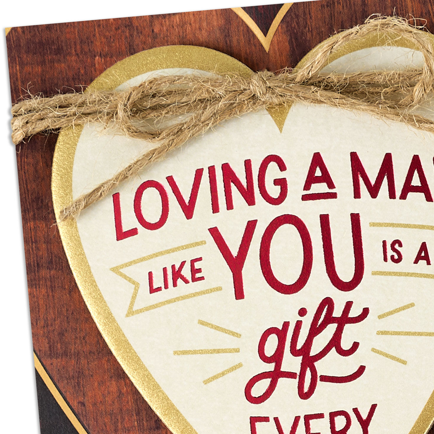 Rustic Wooden Heart Valentine's Day Card for Him Card Front Detail image number 5