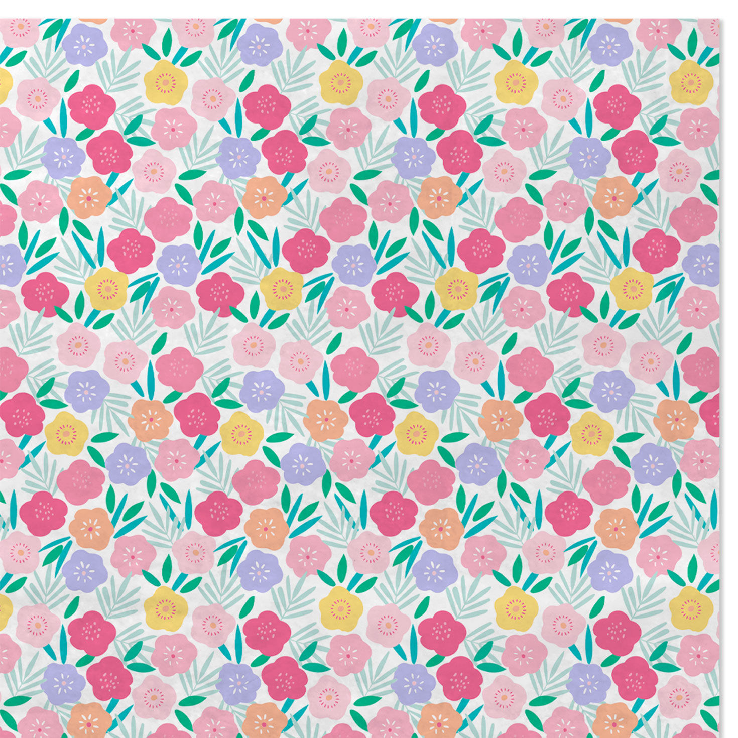 Colorful Floral Tissue Paper With Stickers tissue flat image number 4