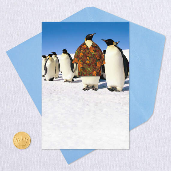 Hawaiian Shirt Penguin Father's Day Card, , large image number 5