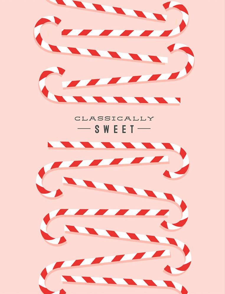 Sweet Candy Canes Christmas Card