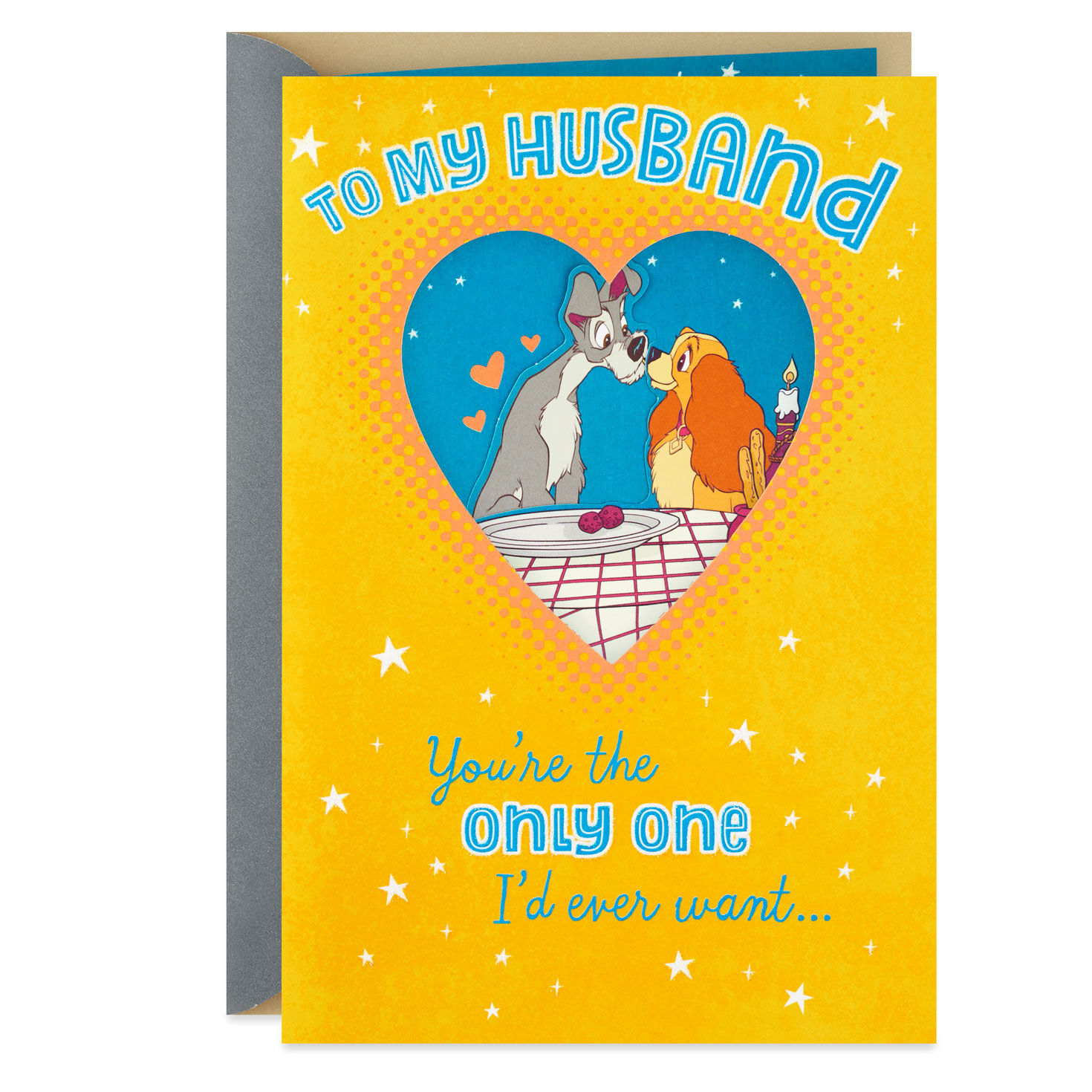 Disney Lady and the Tramp Only One I Want Funny Father's Day Card for Husband