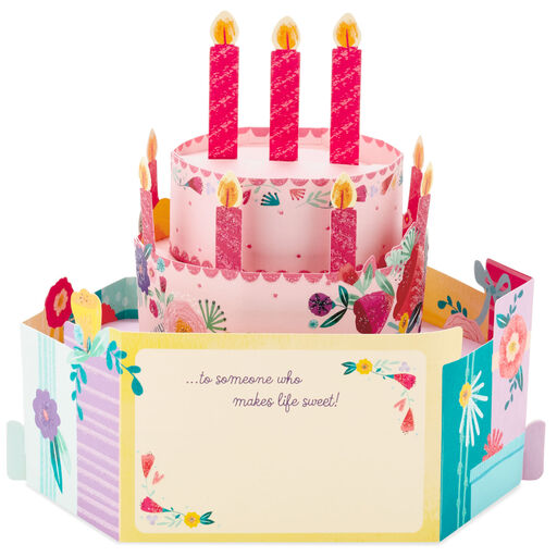 You Make Life Sweet 3D Pop-Up Birthday Card, 