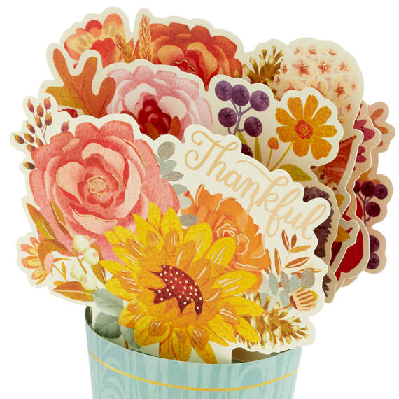 Grateful for You Fall Flower Vase 3D Pop-Up Thank-You Card, , large image number 4