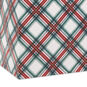 Festive Red and Green Plaid Large Holiday Gift Bag Base/Side Detail image number 5
