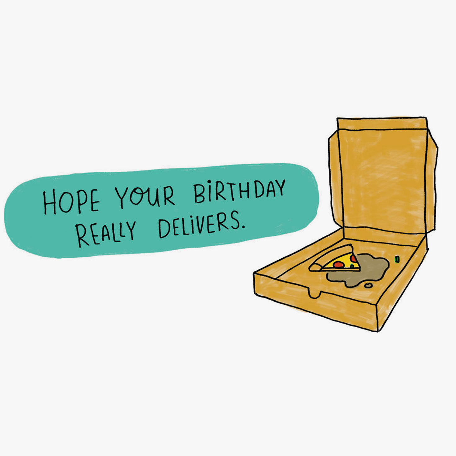 Overly Personal Pizza Funny Birthday Card Sentiment image number 2