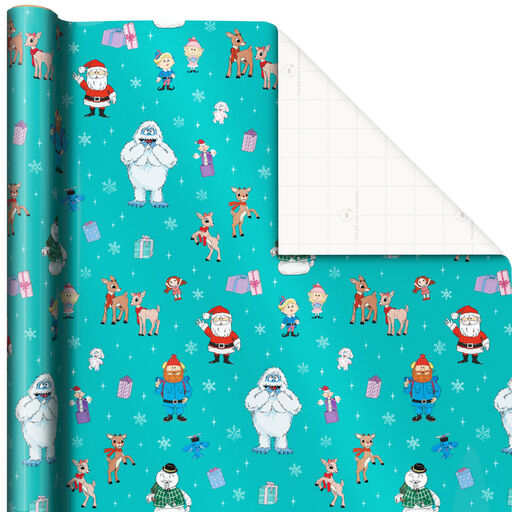 Rudolph the Red-Nosed Reindeer® Blue Christmas Wrapping Paper, 30 sq. ft., 
