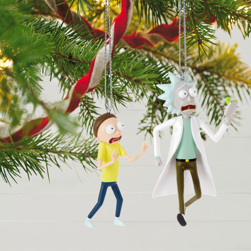 Rick and Morty Just Don't Think About It, Morty! Ornaments, Set of 2, 