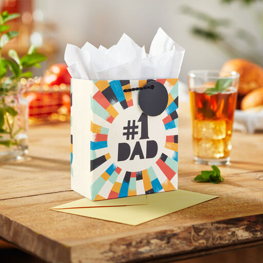 6.5" #1 Dad Small Gift Bag, 