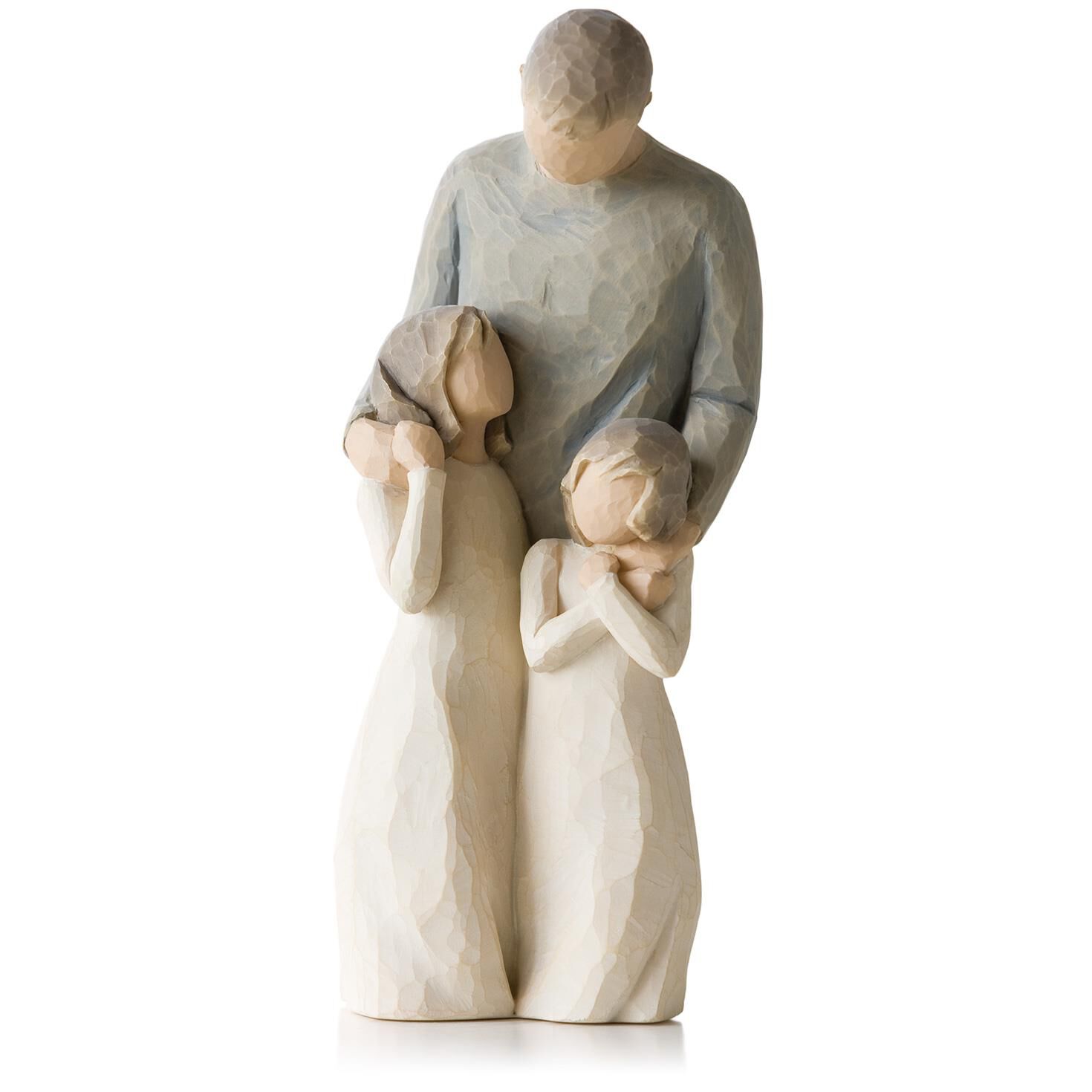 Willow Tree Father with 2 daughters and a Son Figurine set in Gift BOX 