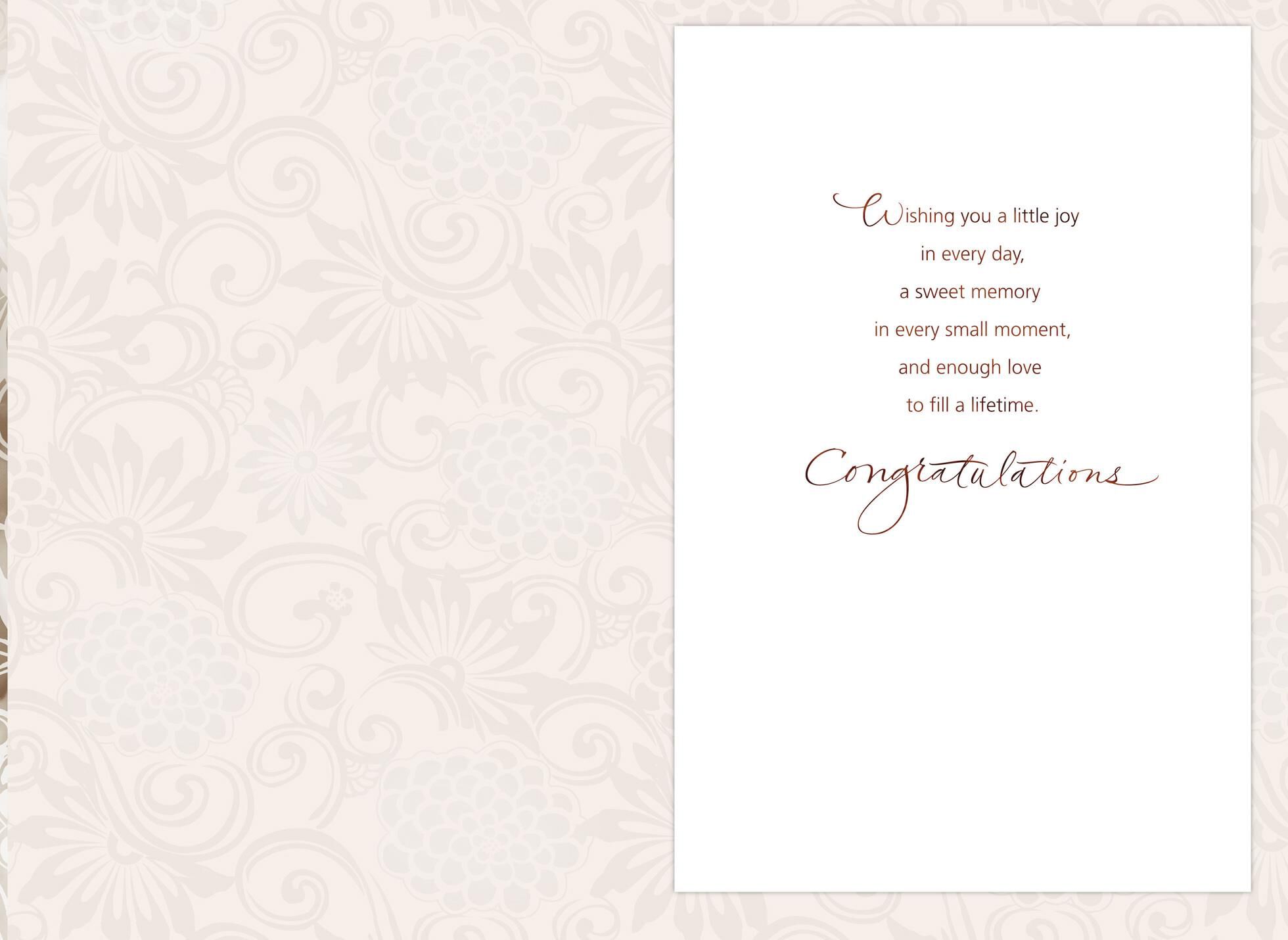 Ribbon and Pearls Wedding Card