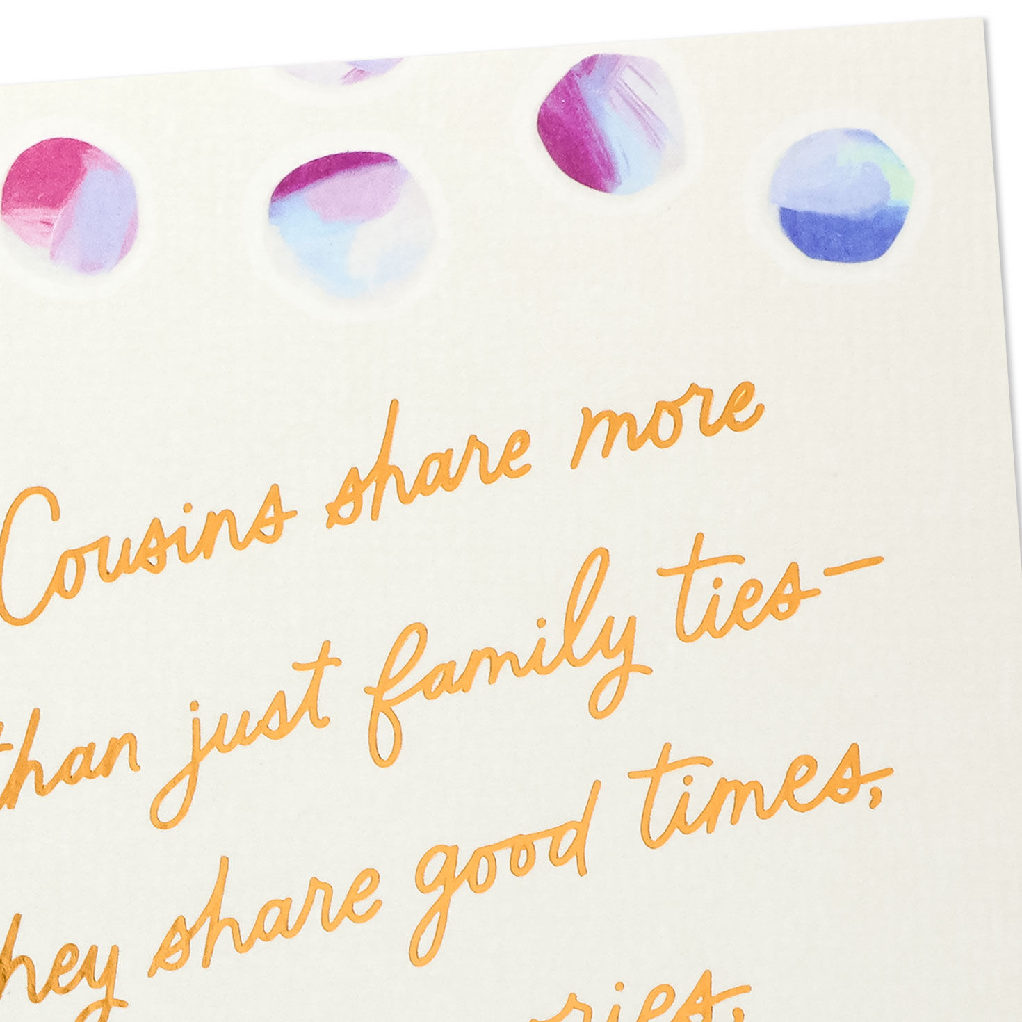 Pastel Dots Birthday Card for Cousin Card Front Detail image number 4