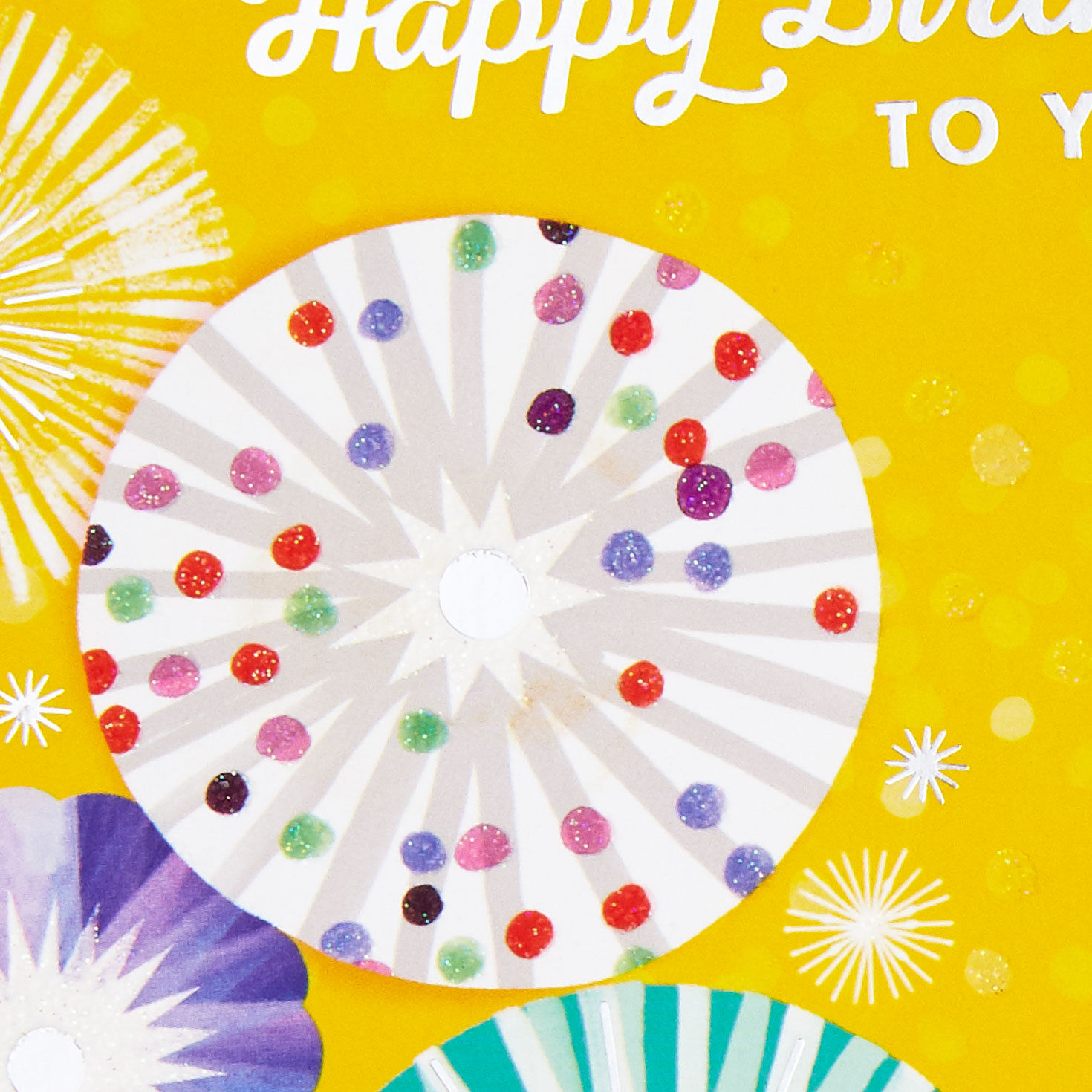 Party Pinwheels Happy Birthday Card Card Front Detail image number 4