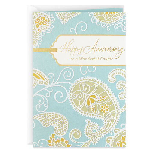 Paisley Lace Something to Celebrate Anniversary Card, 