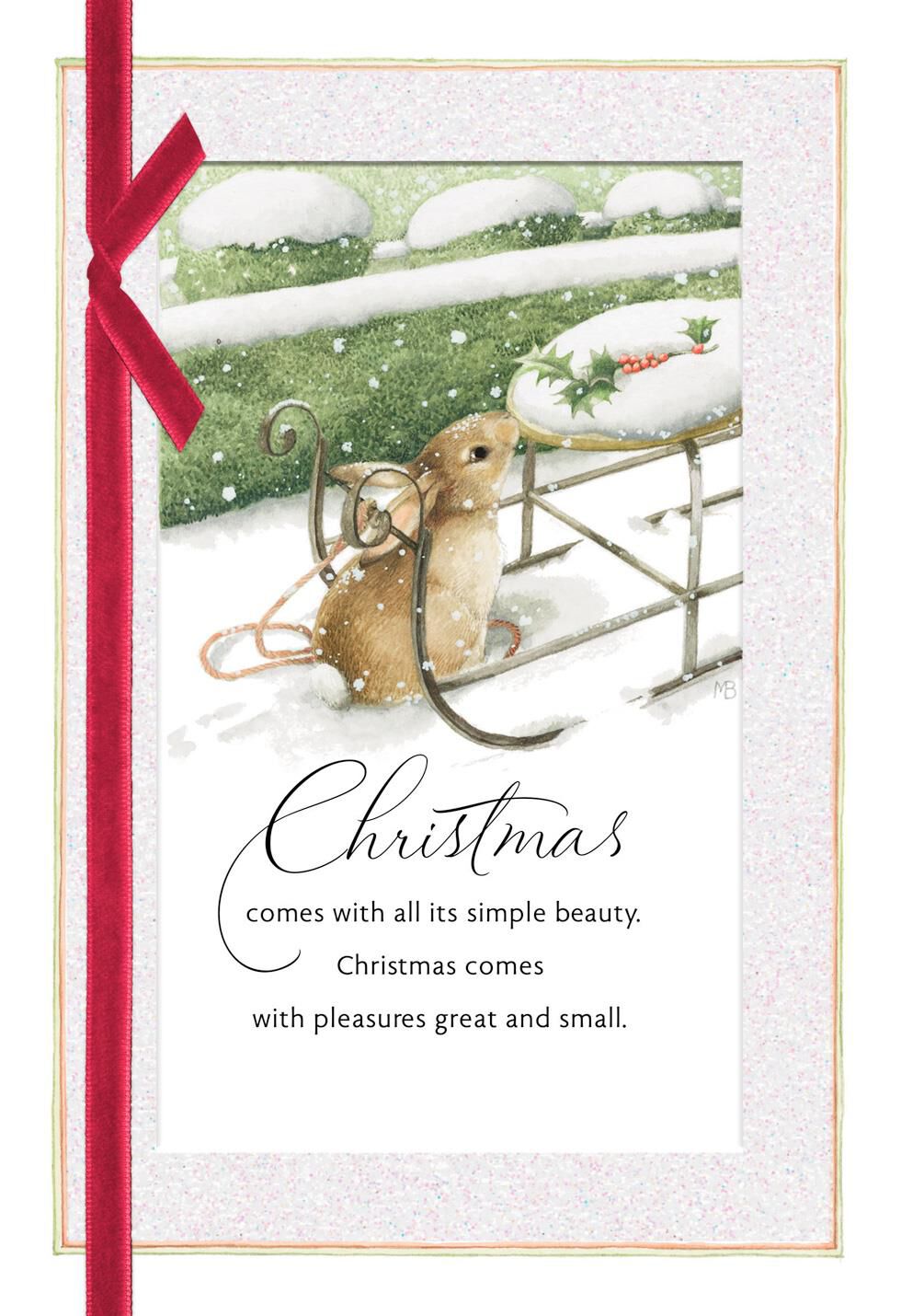Marjolein Bastin Snowy Bunny Christmas Card