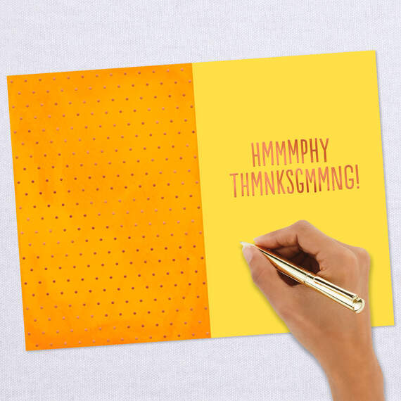 Chipmunk Cheeks Funny Thanksgiving Card, , large image number 6