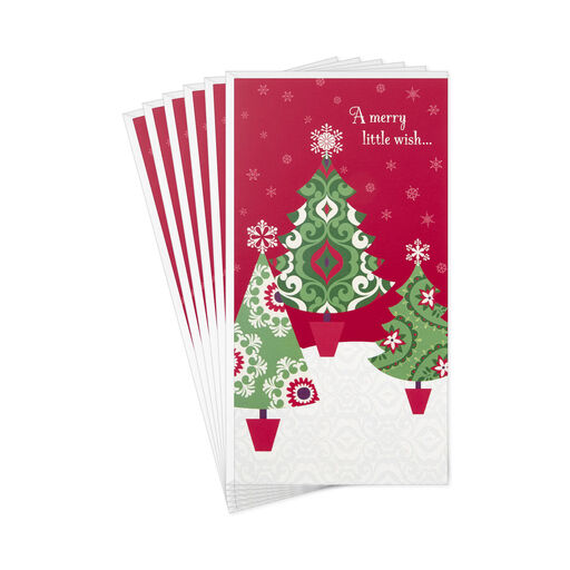 Merry Little Wish Money Holder Christmas Cards, Pack of 6, 
