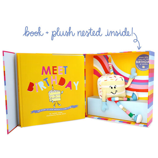 Packed Party Birthday Cake Plush With Meet Birthday Book, Set of 2, 