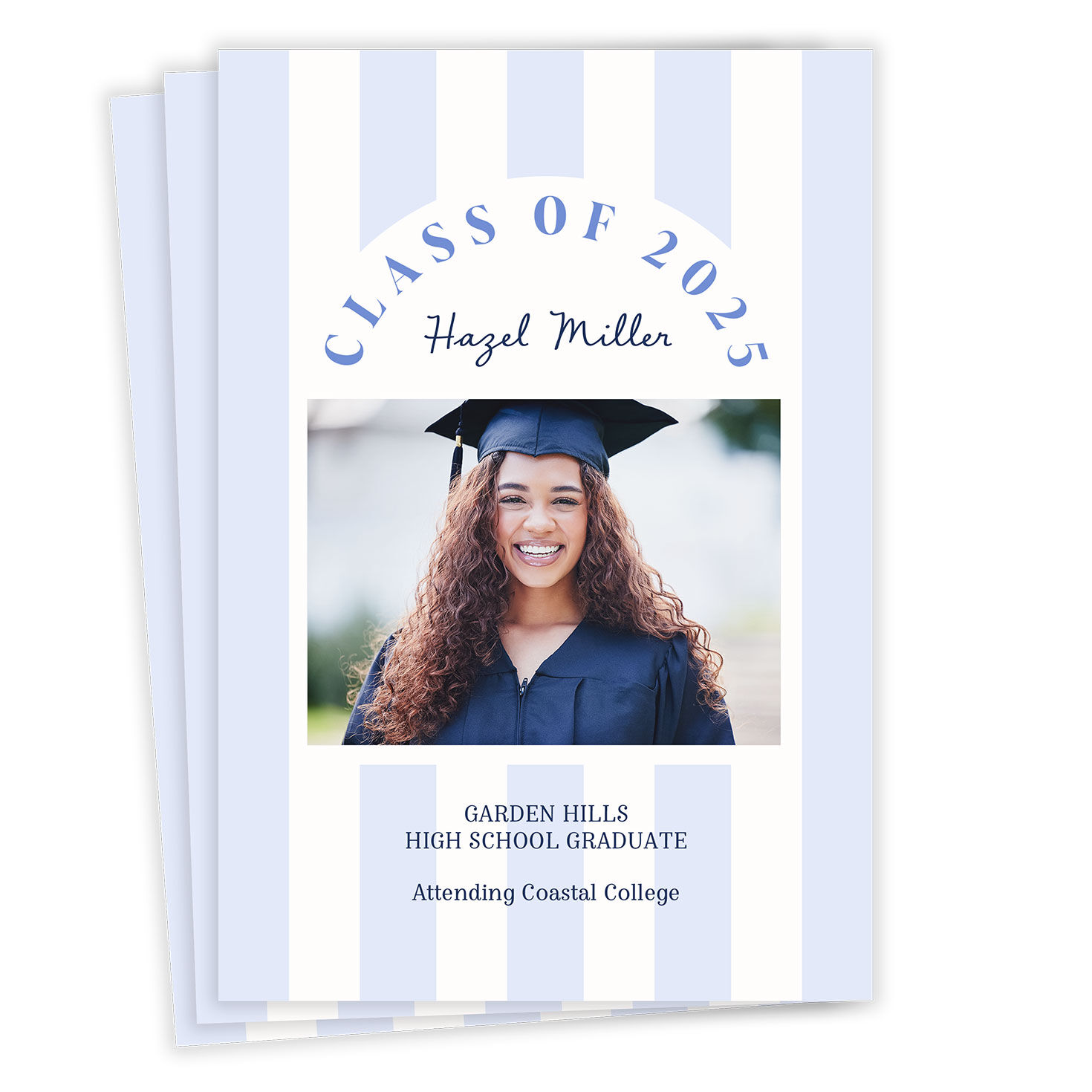 Bold Stripes Class of 2025 Graduation Announcement