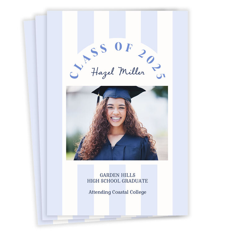 Bold Stripes Class of 2025 Graduation Announcement