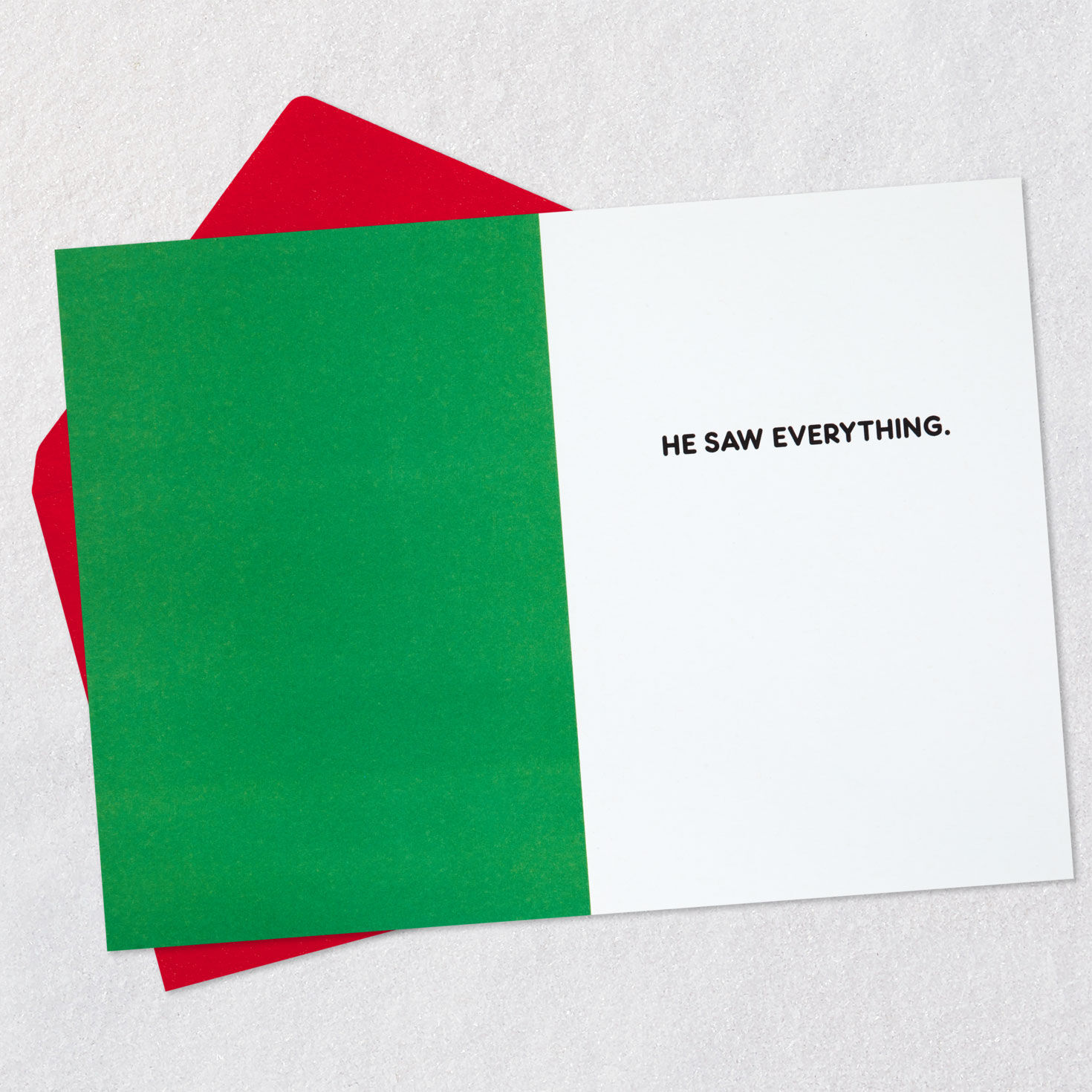 Angry Santa Face Christmas Card Open card with envelope image number 3