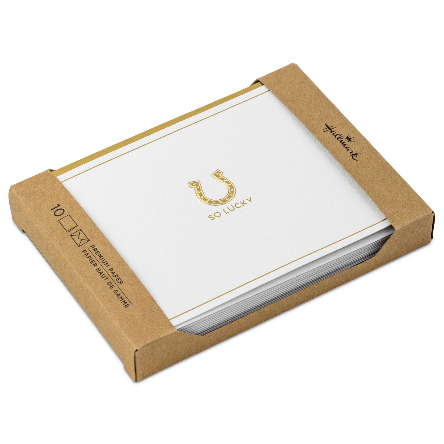 So Lucky Horseshoe Blank Notes, Pack of 10