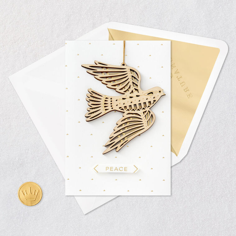 Peace Dove Christmas Card With Ornament, , large image number 7